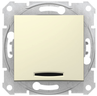 Выключатель 1-клавишный 2-полюсный с индикацией 10A Schneider Electric Sedna Бежевый