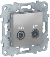 Розетка R-TV/SAT оконечная Schneider Electric Unica New Алюминий