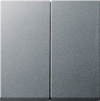 Клавиша 2-ая с комплектом уплотнителей IP44 Gira System-55 Алюминий