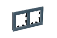 SE AtlasDesign Рамка 2-постовая Грифель Nature Натуральное стекло