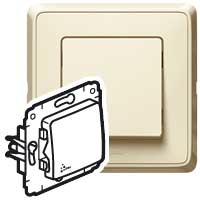 Выключатель 1-клавишный 10A IP44 Legrand Cariva Слоновая кость