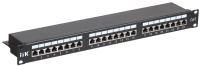 1U патч-панель кат.6 STP, 24 порта Dual, с кабельным органайзером ITK