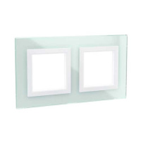 Рамка из натурального стекла, "Avanti", светло-зеленая, 4 модуля DKC