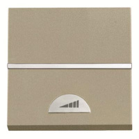 Светорегулятор клавишный универсальный 60-500 Вт 2 мод ABB NIE Zenit Шампань N2260.1 CV