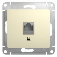 Розетка компьютерная RJ45 кат.5e Systeme Electric Glossa Бежевый