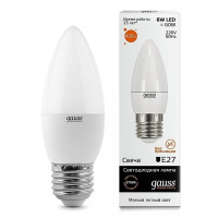 Лампа светодиодная E27 180-240В 6Вт 3000К Gauss Elementary Лампа светодиодная E27 180-240В 6Вт 3000К Gauss Elementary
