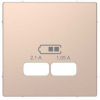 Центральная накладка для USB механизма 2,1A SD Merten D-Life Шампань