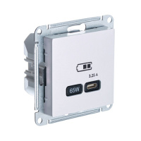 Розетка USB тип-C 65W высокоскор.заряд. QC PD механизм Schneider Electric AtlasDesign Жемчуг
