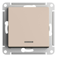 SE AtlasDesign Переключатель 1-кл с подсветкой Песочный сх.6а 10АХ механизм