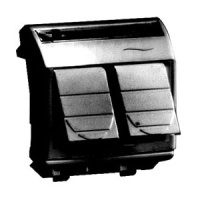 Розетка компьютерная 2xRJ-45 кат. 5e Keystone AMP 110 Connect (2 мод.) / черный DKC Brava