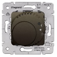 Термостат c LED-индикатором НЗ-контакт 8A cos φ=1 / 4A cos φ=0,6 Legrand Galea Life Темная Бронза