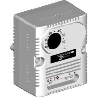 Термостат с НО/НЗ контактом 67x50x44мм, IP20 / кнопка черная Schneider Electric ClimaSys CC