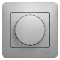 Светорегулятор (диммер) поворотный 300 Вт Systeme Electric Glossa Алюминий