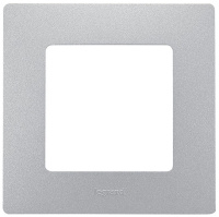 Рамка 1-постовая Legrand Etika Алюминий