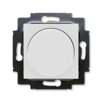 Светорегулятор поворотно-нажимной 60-600 Вт R серый / белый ABB Levit