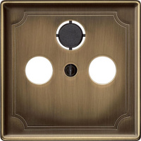 Накладка розетки TV-FM-SAT Merten System Design Античная латунь