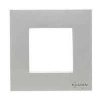 Рамка 1-постовая 2 мод ABB NIE Zenit Серебряный N2271 PL