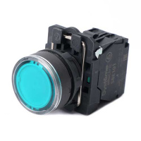 Systeme Electric Кнопка SB5 с подсвет в сборе модуль 22мм зеленая пластик 230-240ВAC 1НО