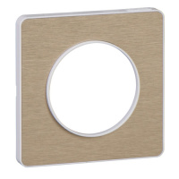 Рамка 1-постовая Schneider Electric Odace Полированная бронза/Белый