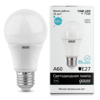 Лампа светодиодная Е27 180-240В 10Вт 4100К Gauss Elementary Лампа светодиодная Е27 180-240В 10Вт 4100К Gauss Elementary