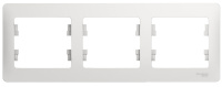 Рамка 3-постовая горизонтальная Systeme Electric Glossa Белый