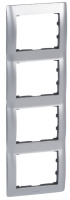 Рамка 4-постовая вертикальная Legrand Galea Life Тертый Алюминий/Metal Brushed Aluminium