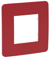 Рамка 1-постовая Schneider Electric Unica New Studio Color Красный/Белый