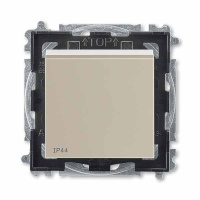 Переключатель перекрёстный одноклавишный IP44 кофе макиато / белый ABB Levit