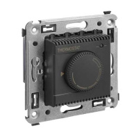 Термостат для теплых полов в стену DKC Avanti Черный матовый