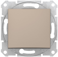 Выключатель 1-клавишный кнопочный 10A Schneider Electric Sedna Титан