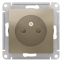 Розетка без заземления со шторками 16A механизм Schneider Electric AtlasDesign Шампань