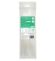 Systeme Electric Стяжка кабельная нейлоновая 300х4.8 Белая (100шт) в пакете с замком ЗИП-ЛОК