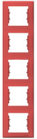 Рамка 5-постовая вертикальная Schneider Electric Sedna Красный