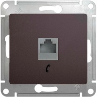 Розетка телефонная RJ11 механизм Systeme Electric Glossa Графит