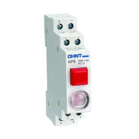 Кнопка модульная NP9-12D3/2 с подсветкой, 1НО+2НЗ, AC/DC230В, красная CHINT