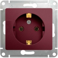 Розетка с заземлением 16A 250В механизм Systeme Electric Glossa Баклажановый