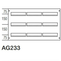 Пластрон глухой DIN150мм 450х750мм, 3ряда ABB