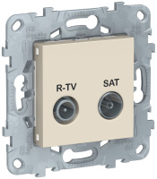 Розетка R-TV/ SAT одиночная Schneider Electric Unica New Бежевый