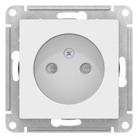 Розетка без заземления со шторками 16A механизм Schneider Electric AtlasDesign Белый