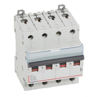 Автоматический выключатель 4P 10A C 6kA Legrand DX3 Legrand DX3 407926