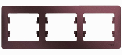 Рамка 3-постовая горизонтальная Systeme Electric Glossa Баклажановый Systeme Electric Glossa GSL001103