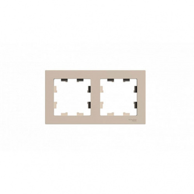 SE AtlasDesign Рамка 2-постовая Песочный универсальная Systeme Electric AtlasDesign ATN001202