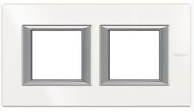 Рамка прямоугольная горизонтальная 2+2 мод Bticino Axolute Белый  Bticino Axolute HA4802M2HHD