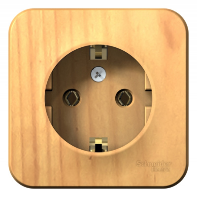 Розетка с заземлением без шторок накладного монтажа с изолирующей пластиной 16A 250В Systeme Electric Blanca Ясень Systeme Electric Blanca BLNRA010115