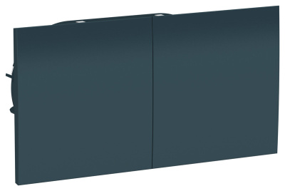 Розетка двойная с заземлением со шторками с крышкой 16A в сборе Schneider Electric AtlasDesign Изумруд Systeme Electric AtlasDesign ATN000828