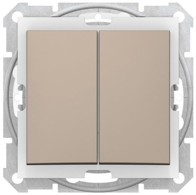 Выключатель 2-клавишный 10A IP44 Schneider Electric Sedna Титан Schneider Electric Sedna SDN0300468