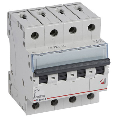 Автоматический выключатель 4P 16A C 6kA Legrand TX3 Legrand TX3 404070
