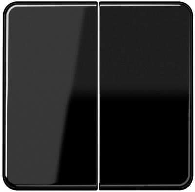 Накладка светорегулятора 2-клавишного нажимного Jung Черный Jung CD серия CD1565.07SW