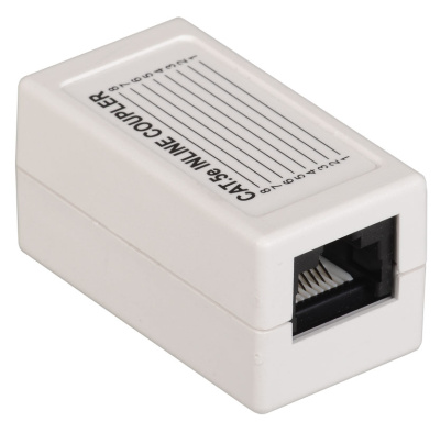 Проходной адаптер кат.5E UTP, тип RJ45-RJ45, белый ITK ITK  CS70-1C5EU