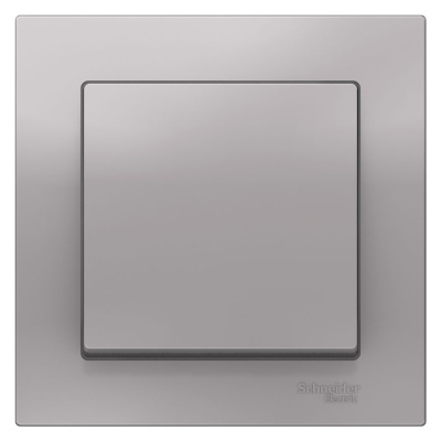 Выключатель 1-клавишный сх.1 10AX в сборе Schneider Electric AtlasDesign Алюминий Systeme Electric AtlasDesign ATN000312